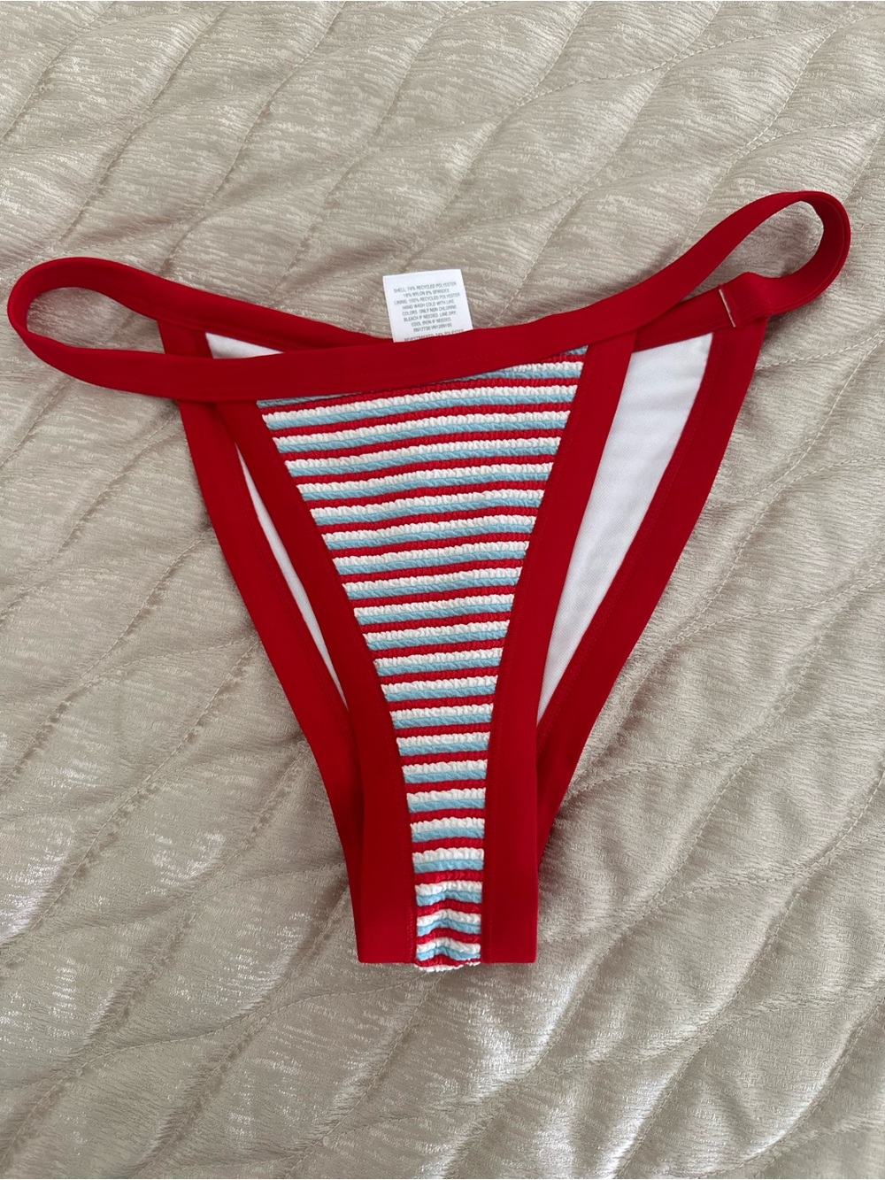 wild fable Red Bikini Bottom with Blue & White Stripes XXS